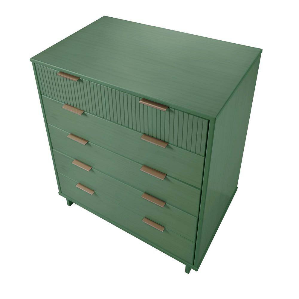 Granville Sage Green Double Dresser and Tall Chest Set with Soft Close Drawers