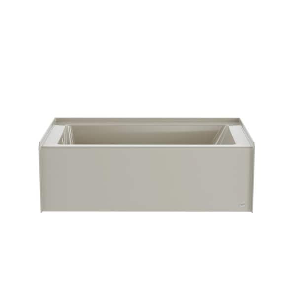 JACUZZI PROJECTA 60 in. x 36 in. Rectangular Skirted Soaking Bathtub with Left Drain in Oyster