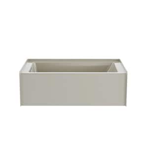 PROJECTA 60 in. x 36 in. Rectangular Skirted Soaking Bathtub with Left Drain in Oyster