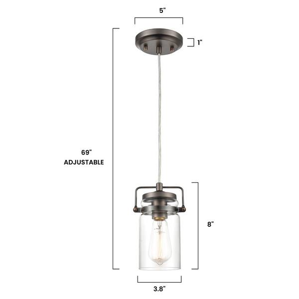 Light Society Topeka 1-Light Modern Bronze Mini-Pendant with Light Society Topeka 1-Light Modern Bronze Mini-Pendant with