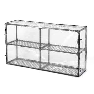 3-Tier Black Heavy-Duty Wire Shelf with Lid, Holds 660 lbs., 2 Pack (57 in. x 14 in. x 31 in.)