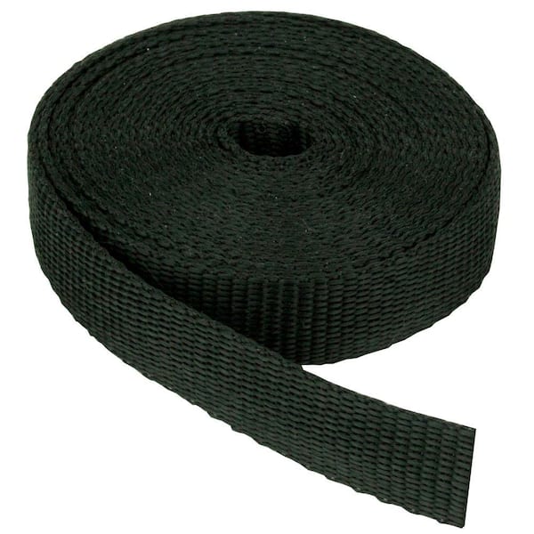 3/4 in. x 1 ft. Black Webbing Strap