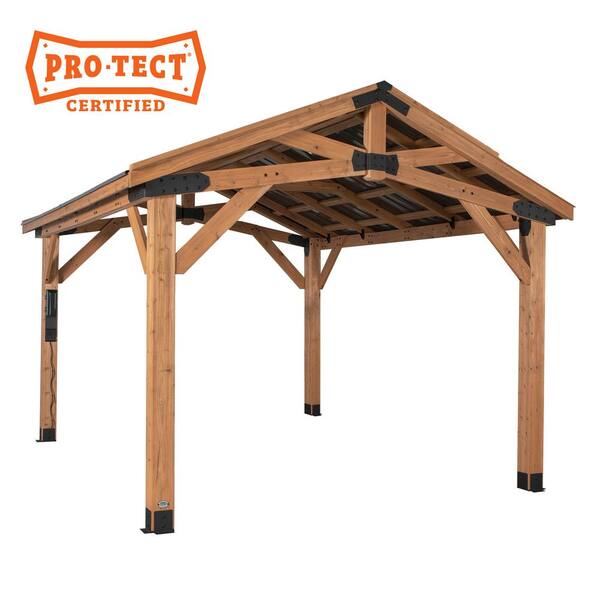 Backyard Discovery Norwood 14 ft. x 12 ft. Light Brown Gazebo