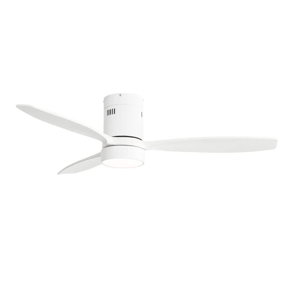 52 in. White Solid Wood Reversible DC Motor Downrod Mount Standard Ceiling Fan with Remote Control, 6 Wind Speeds price history on PriceWatchPro