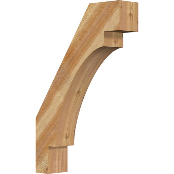 Ekena Millwork 6"W x 24"D x 36"H Merced Rough Sawn Knee Brace, Western Red Cedar