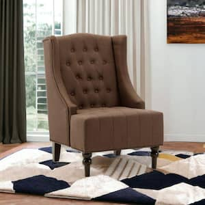 Brown Wingback Chair Set of 1