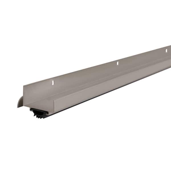 36 in. Satin Nickel U-Shaped Door Bottom with Drip Cap