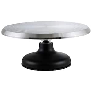 1-Tier Silver Revolving Decorating Cake Stand