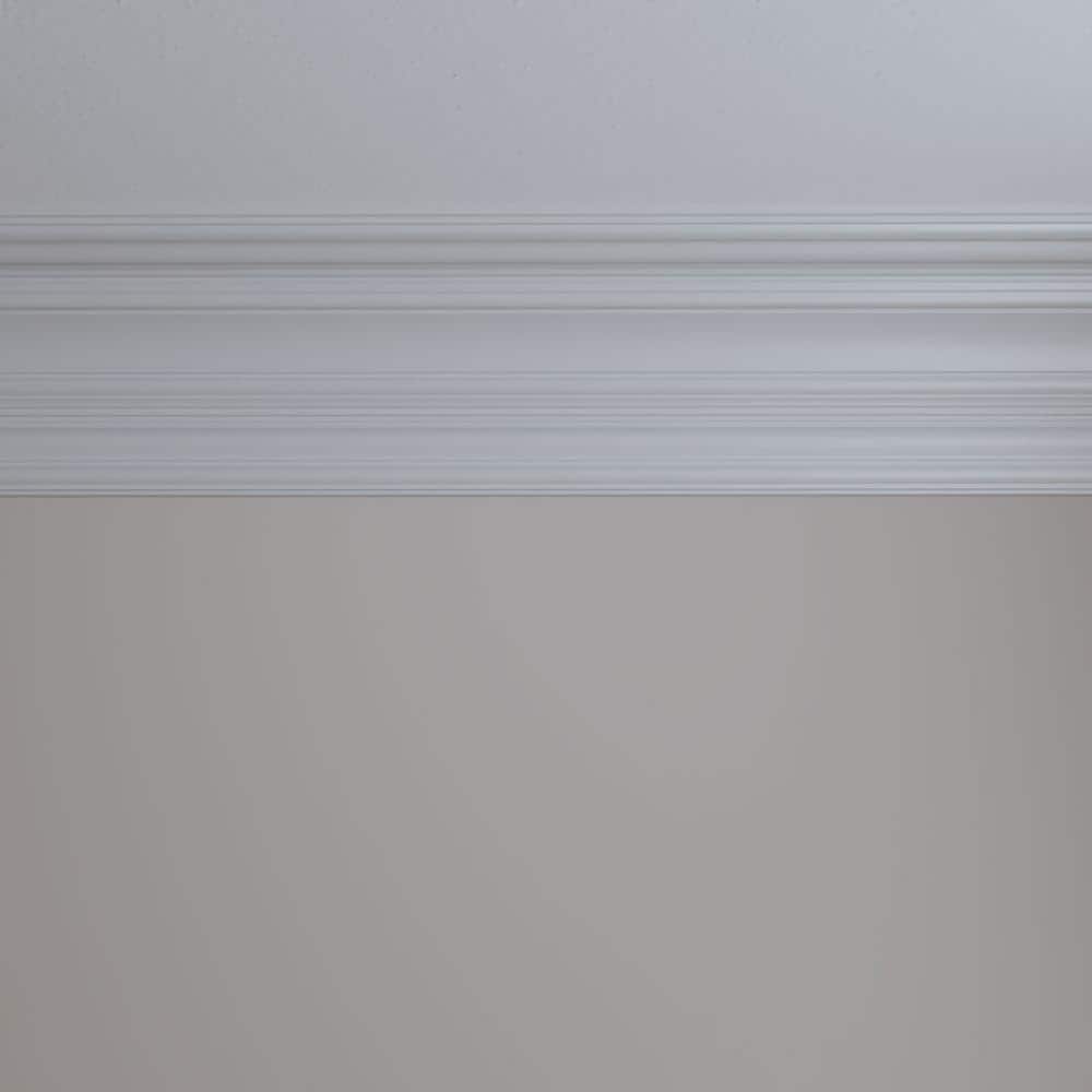 Polyurethane Foster Cove Crown Moulding in White Finish