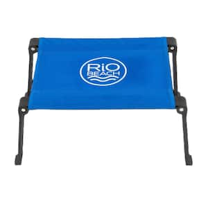 Blue Ultra Compact Fabric Folding Beach or Camping Side Table with Carrying Bag