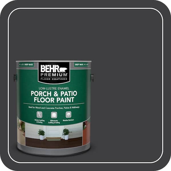 1 gal. #ECC-10-2 Jet Black Low-Lustre Enamel Interior/Exterior Porch and Patio Floor Paint