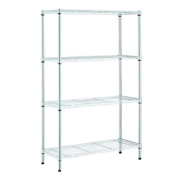 HDX Chrome 4-Tier Metal Wire Shelving Unit (36 in. W x 54 in. H x 14 in. D)