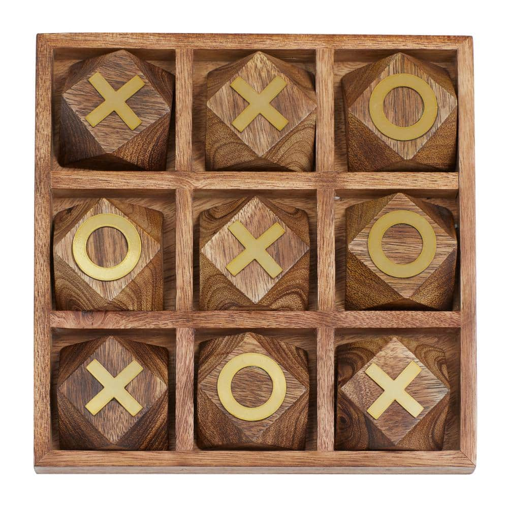 Mosaic Tic Tac Toe - Wooden Strategy Game-236V