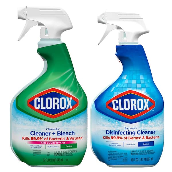 30 oz. Disinfecting Bleach Free Bathroom Cleaner and 32 oz. Clean-Up  All-Purpose Cleaner with Bleach Spray Bundle