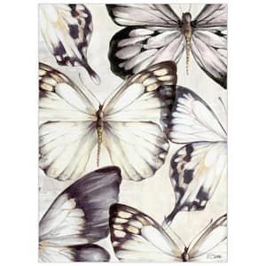 Multi-Colored 8 ft. x 10 ft. Cluster of Butterflies Washable Art Felt Area Rug