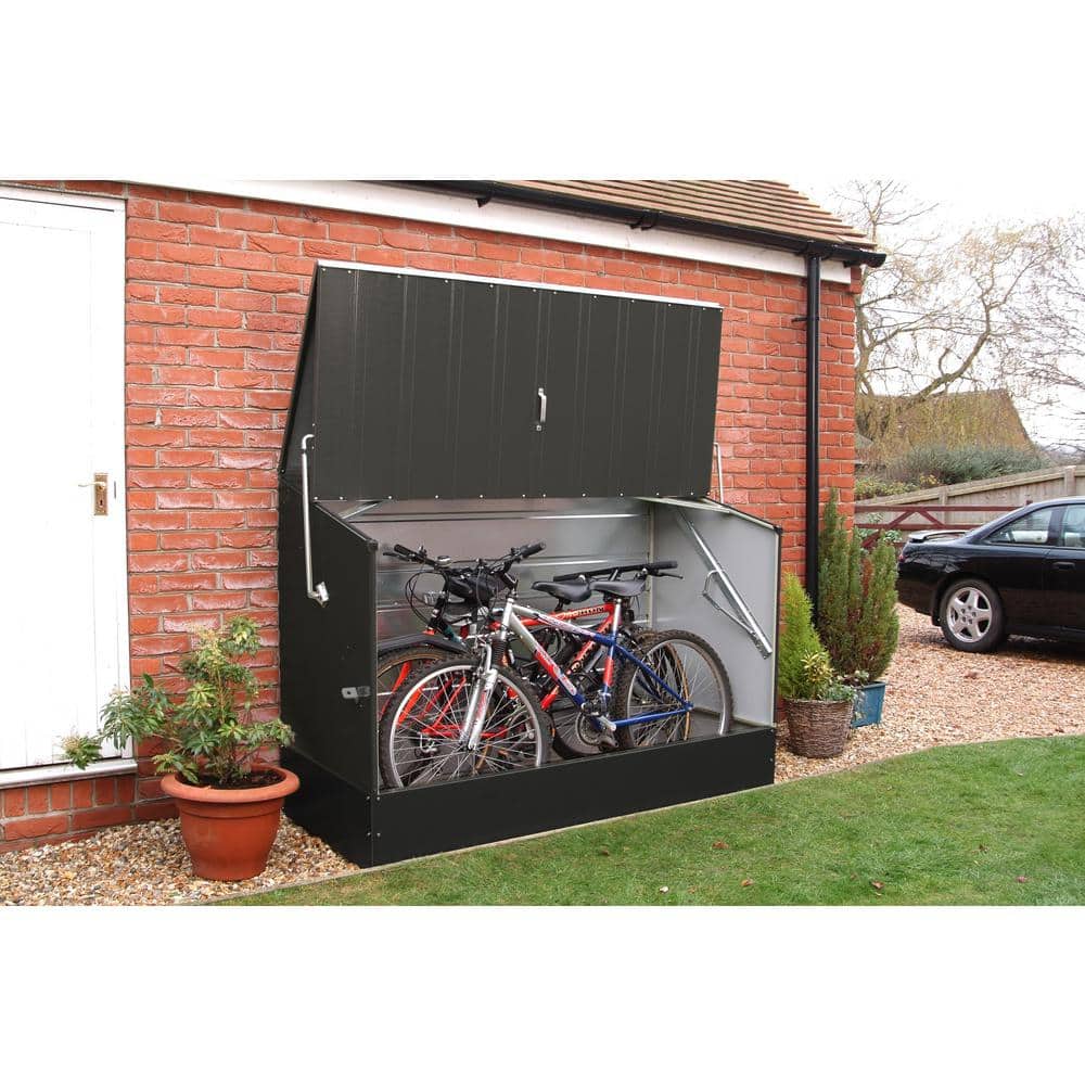 Anthracite 6' x 3' Metal Outdoor Storage Shed with Lift Door