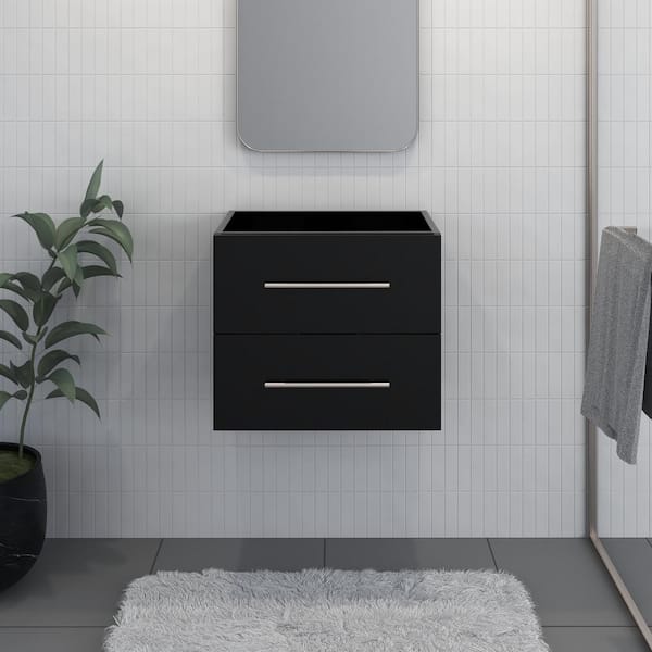 VOLPA USA AMERICAN CRAFTED VANITIES Napa 24 in. W x 18 in. D Bath Vanity Cabinet Only in Glossy Black