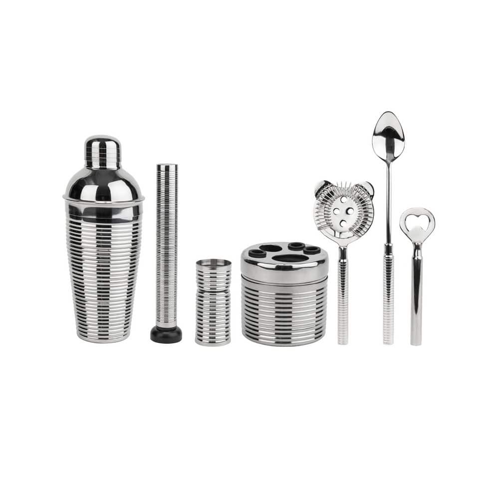 French Home 7-Piece Stainless-Steel Barware Set VH1 - The Home Depot