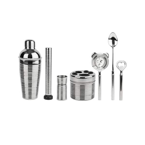7-Piece Stainless-Steel Barware Set