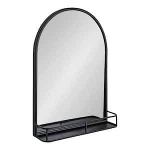 Estero 28 in. x 20 in. Classic Arch Framed Black Wall Mirror