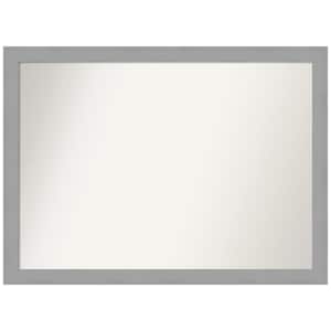 Brushed Nickel 41.5 in. W x 30.5 in. H Non-Beveled Bathroom Wall Mirror in Silver