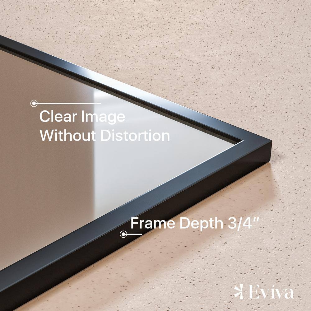 Sleek Silver 28.5" x 35" Modern Rectangular Bathroom Mirror
