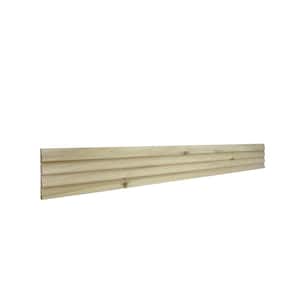 1550-94WHW 0. 4375 in. D X 5in. W X 94.5in. L Unfinished White Hardwood Sawtooth Slat Panel Moulding