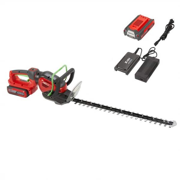 3000 Cutting Strokes 2.5 AH Battery Included HENX 24-Inch Cordless Hedge Trimmer 40V Max Lithium-ion with Dual-Action Blade 