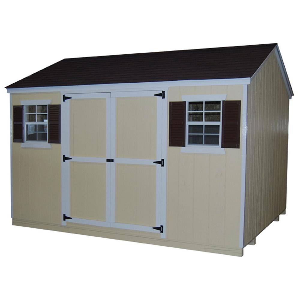 Little Cottage Co Value Workshop 8 Ft X 10 Ft Wood Shed Precut Kit 8x10 Vws Wpc The Home Depot