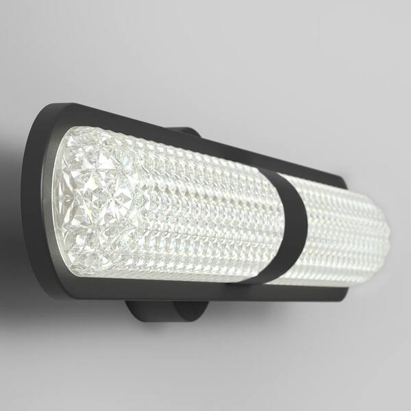 Artika Carat Long 27 in. 1 Light Matte Black Modern Integrated LED 3 CCT  Vanity Light Bar for Bathroom VAN-CALC-HD2BL
