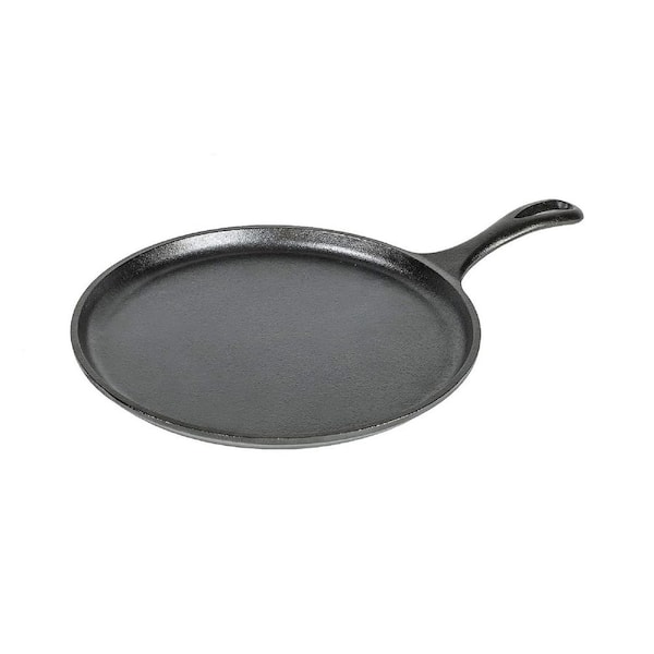 Pre-Seasoned 10.5 in. Cast Iron Round Griddle, For Stovetop/Oven/Grill