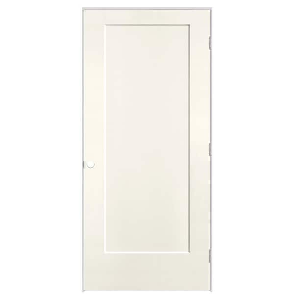 Masonite 36 in. x 80 in. 1-Panel Lincoln Park Left-Hand Hollow Core Ivory Keys Molded Composite Single Prehung Interior Door