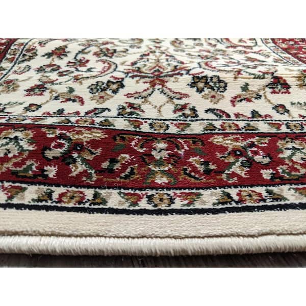 Noble Ivory 8 ft. x 12 ft. Traditional Floral Oriental Area Rug
