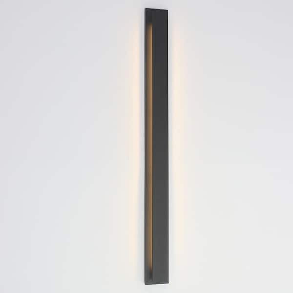 50 in. Black Rectangle LED Dimmable Outdoor Waterproof Wall Sconce for Porch,Front Door,Living Room,Aisle