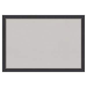 Amanti Art Stylish Black Wood Framed Natural Corkboard 26 in. x 18 in ...