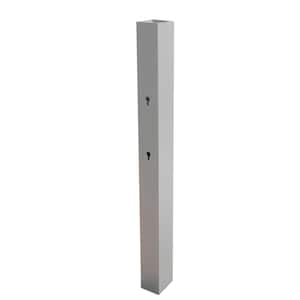 Aluminum Silver Gray Powder Coated Mailbox Post with Spira EZ Mount System