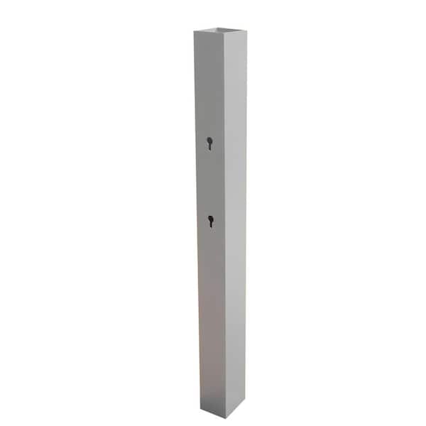 Unbranded Aluminum Silver Gray Powder Coated Mailbox Post with Spira EZ Mount System