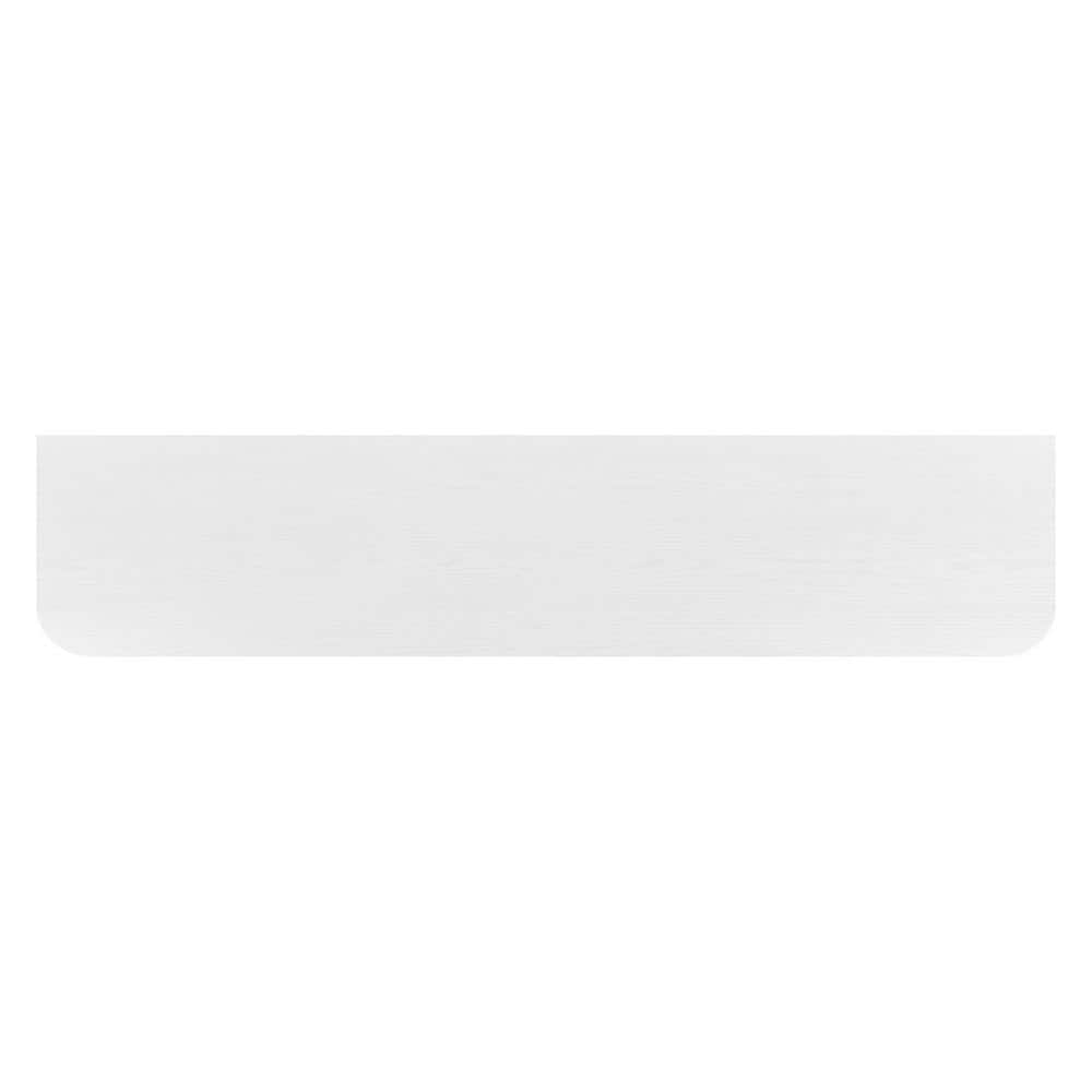 White Fluted 68" TV Stand with Plinth Base