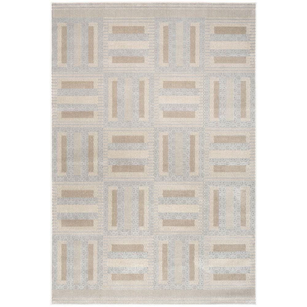 Nordic Grey Multicolor 5 ft. x 7 ft. All-over design Contemporary Area Rug price history on PriceWatchPro