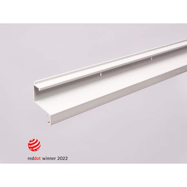 EMAC Novoviertaguas SP Light grey 2.5 in. D x 1.10 in. W x 98.4 in. L gutter shape Aluminum Molding and Transition Trim