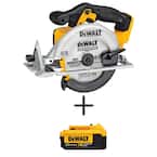20-Volt MAX Cordless 6-1/2 in. Circular Saw with (1) 20-Volt Battery 4.0Ah