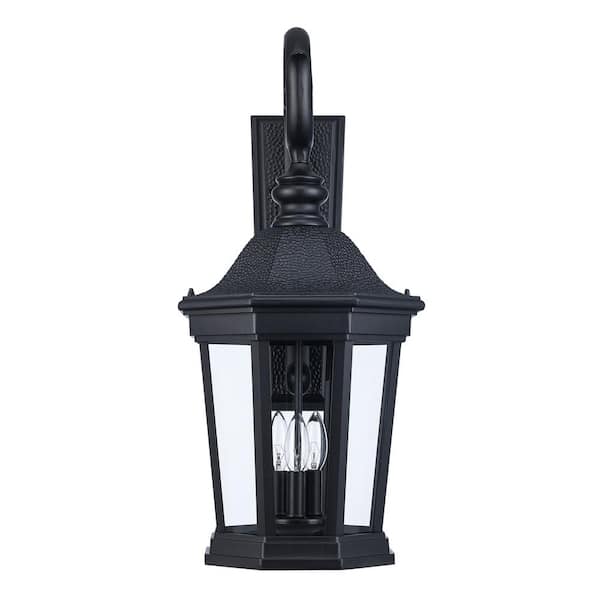 Bel Air Lighting Westfield 26 in. 3-Light Black Outdoor Wall Light