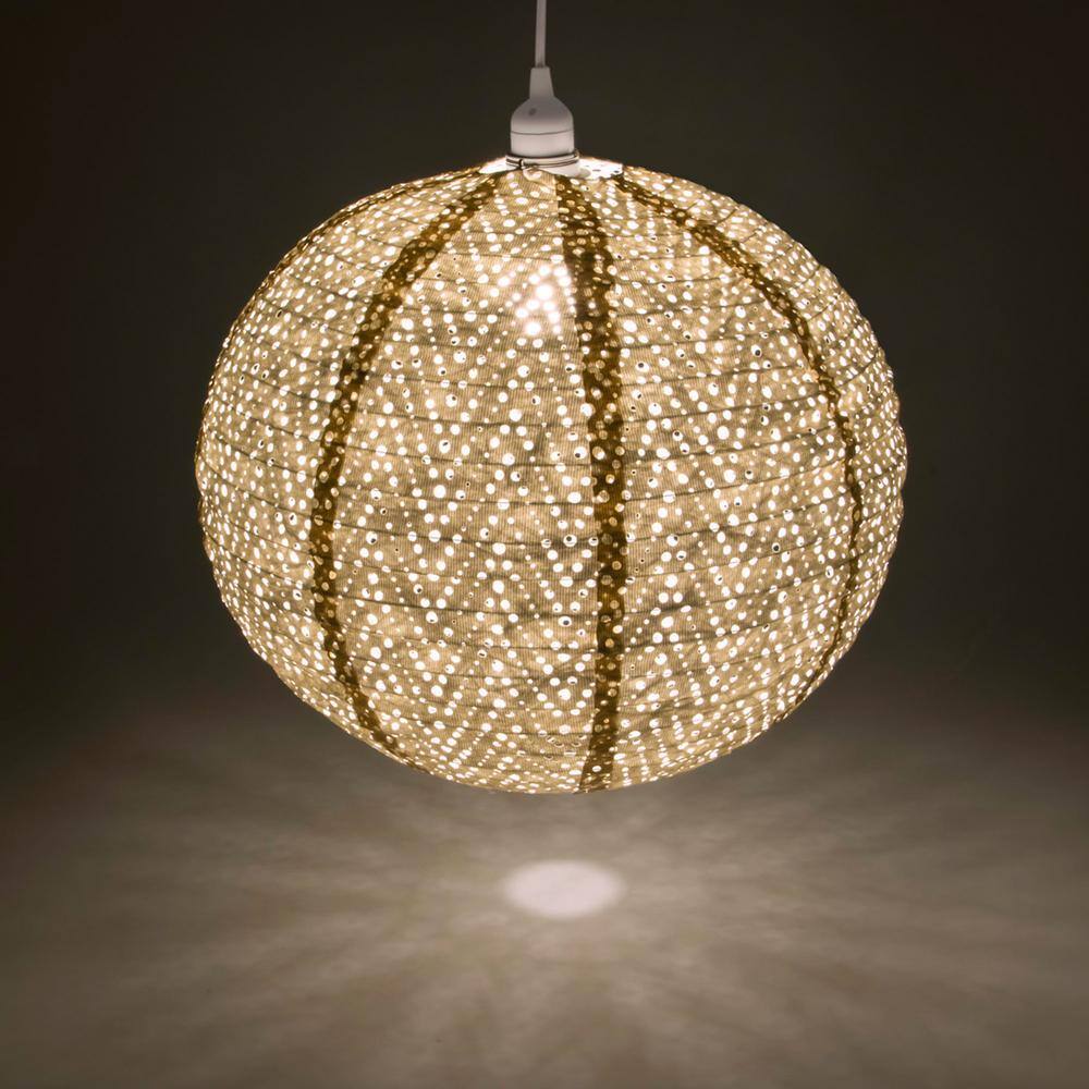 18" Chevron Pearl Globe LED Pendant Lamp