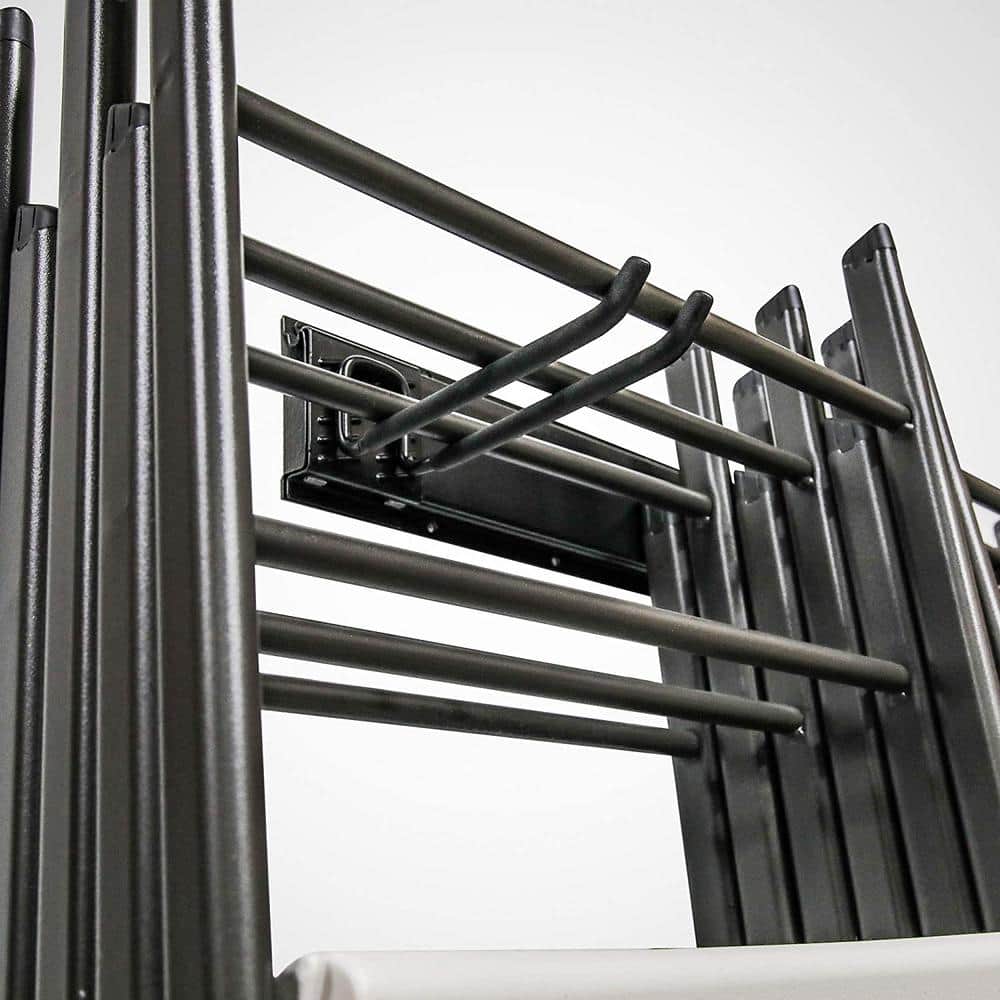 Heavy Duty Wall-Mounted Folding Chair Storage Rack