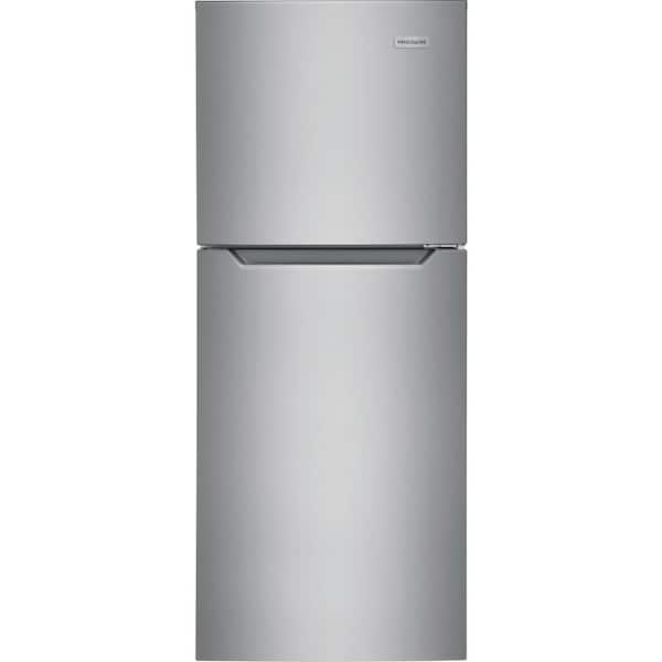 null 10.1 cu. ft. Top Freezer Refrigerator in Brushed Steel, ENERGY STAR