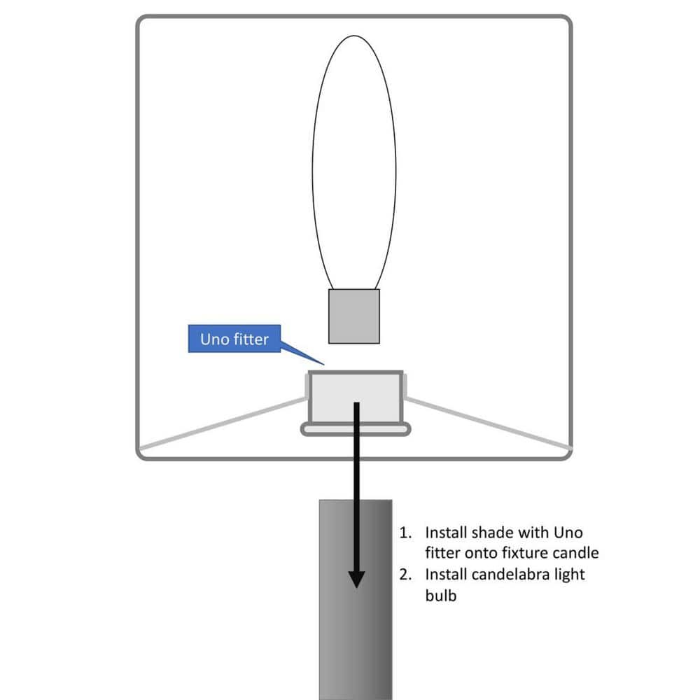 Elara White Linen Drum Chandelier Shade