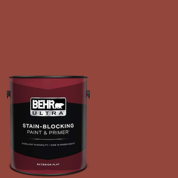 BEHR ULTRA 1 gal. #190D-7 Briquette Flat Exterior Paint & Primer