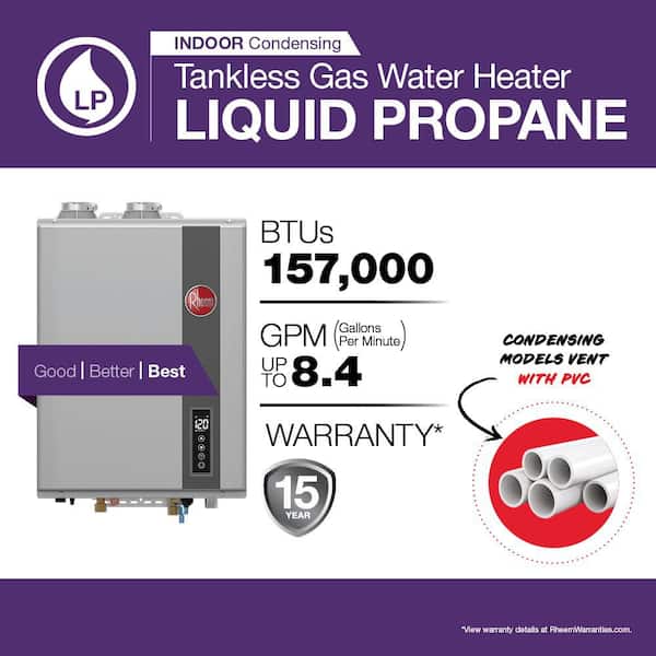 Performance Platinum 8.4 GPM Super High Efficiency Indoor or Outdoor Liquid Propane Tankless Water Heater