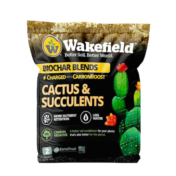 Biochar Blend with CarbonBoostfor Cactus and Succulents Soil Amendment-2 qt. Bag