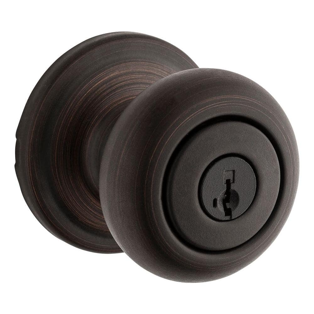 Kwikset Hancock Venetian Bronze Entry Door Knob Featuring SmartKey